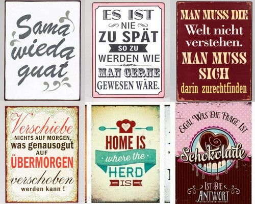 Blechschild mit spruch - mit,
