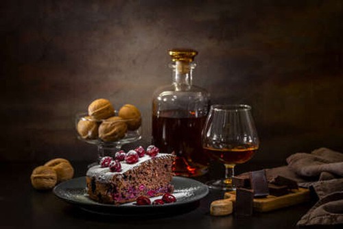 Wandbild schokoladenkuchen - wandbild:,